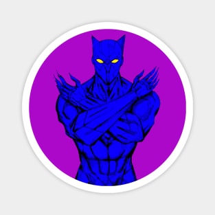 the black panther in dark blue Magnet